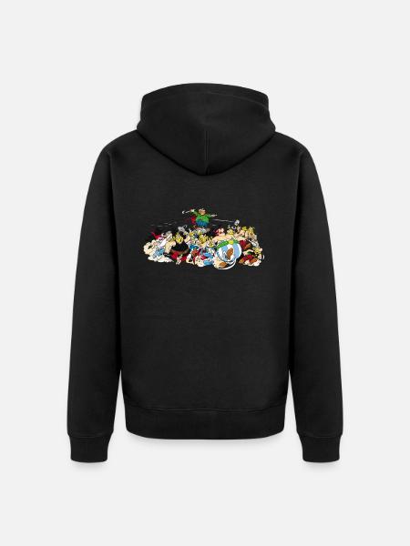 Asterix Gauls Attack - Unisex Premium Organic Zip Hoodie - black