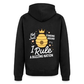 Pas seulement rester là, je dirige une nation en effervescence - Veste à capuche bio Premium Unisexe - noir - Dos - Nico (187cm)