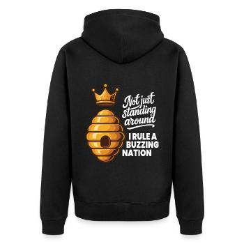 Pas seulement rester là, je dirige une nation en effervescence - Veste à capuche bio Premium Unisexe - noir - Dos - Nico (187cm)