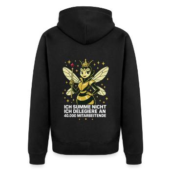abeilles apiculteur je ne bourdonne pas je délègue - Veste à capuche bio Premium Unisexe - noir - Dos - Nico (187cm)