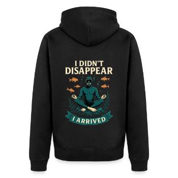Plongeur Ocean I n’a pas disparu - Veste à capuche bio Premium Unisexe - noir - Dos - Nico (187cm)