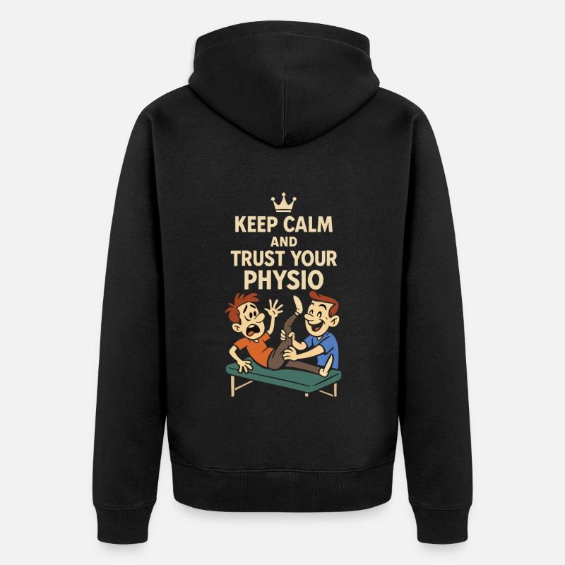 Kinésithérapeute Keep calm Trust - Veste à capuche bio Premium Unisexe - noir