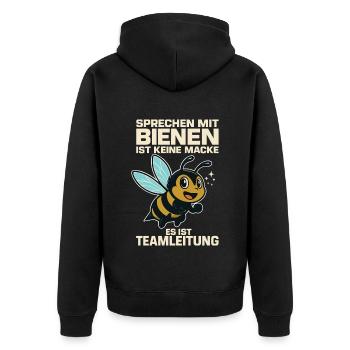 Les abeilles Les apiculteurs parlent aux abeilles n’est pas une bizarrerie - Veste à capuche bio Premium Unisexe - noir - Dos - Nico (187cm)