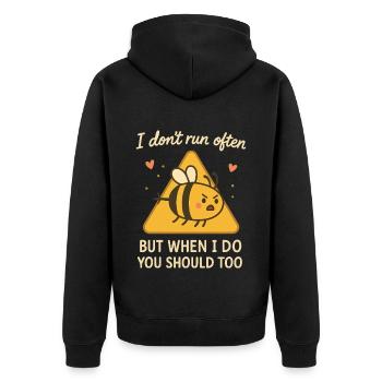 Bees Beekeeper Funny Bee Whisperer - Unisex Premium Organic Zip Hoodie - black - Back - Nico (187cm)