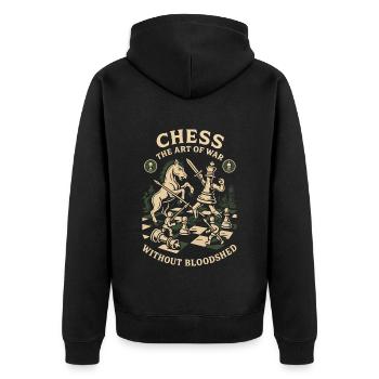 Chess Art Design Dicton Drôle Pour Jeu De Société - Veste à capuche bio Premium Unisexe - noir - Dos - Nico (187cm)