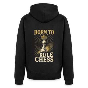Born To Rule Joueur d’échecs Chess Club Fun - Veste à capuche bio Premium Unisexe - noir - Dos - Nico (187cm)