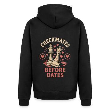 Échec et mat avant les rendez-vous Joueur d’échecs Amateur - Veste à capuche bio Premium Unisexe - noir - Dos - Nico (187cm)