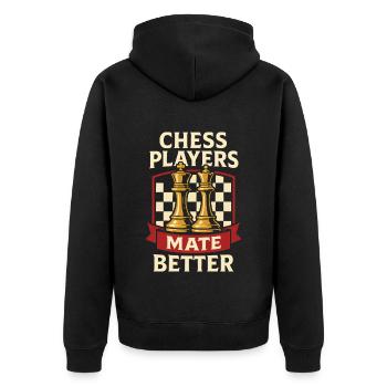 Joueur d’échecs échec et mat Meilleur humour échec et mat - Veste à capuche bio Premium Unisexe - noir - Dos - Nico (187cm)