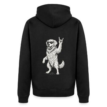Drôle de chien Rock Musique Heavy Metal Labrador - Veste à capuche bio Premium Unisexe - noir - Dos - Nico (187cm)