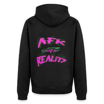 AFK dans la réalité Gamer - Veste à capuche bio Premium Unisexe - noir - Dos - Nico (187cm)
