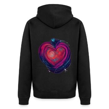 Cœur de la Galaxie - Veste à capuche bio Premium Unisexe - noir - Dos - Nico (187cm)