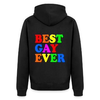 Best gay ever - Veste à capuche bio Premium Unisexe - noir - Dos - Nico (187cm)