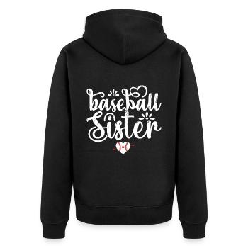 Baseball Sister Baseball Baseball Sister - Veste à capuche bio Premium Unisexe - noir - Dos - Nico (187cm)