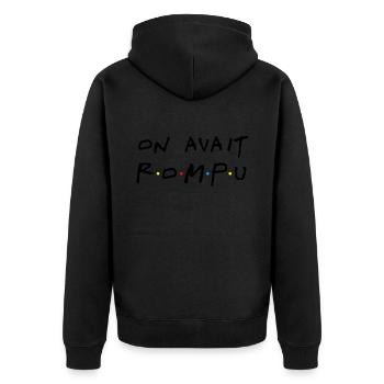 On avait rompu (noir) - Veste à capuche bio Premium Unisexe - noir - Dos - Nico (187cm)