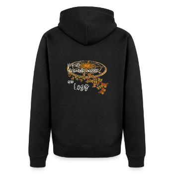 Hike Butterflies - Monarch Butterflies - Compass - Unisex Premium Organic Zip Hoodie - black - Back - Nico (187cm)