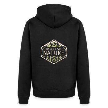 Connect with nature - Veste à capuche bio Premium Unisexe - noir - Dos - Nico (187cm)