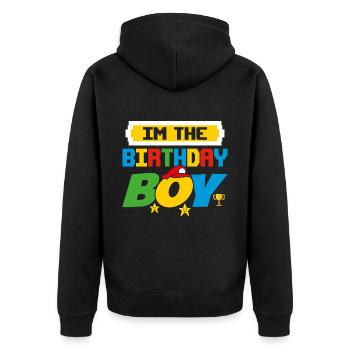 Im The Birthday Boy Game Gaming Family Matching - Veste à capuche bio Premium Unisexe - noir - Dos - Nico (187cm)