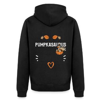 Pumpkasaurus - Action de grâce - Veste à capuche bio Premium Unisexe - noir - Dos - Nico (187cm)