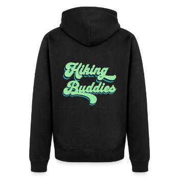 Hiking Buddies Hiking Clothing Outdoor Camping - Unisex Premium Organic Zip Hoodie - black - Back - Nico (187cm)