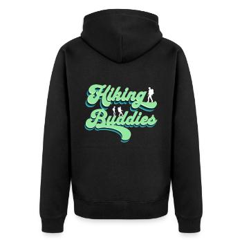 Hiking Buddies Hiking Clothing Outdoor Camping - Unisex Premium Organic Zip Hoodie - black - Back - Nico (187cm)