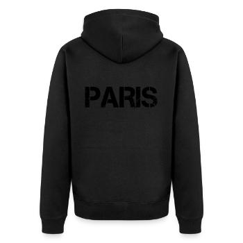 Paris - Veste à capuche bio Premium Unisexe - noir - Dos - Nico (187cm)