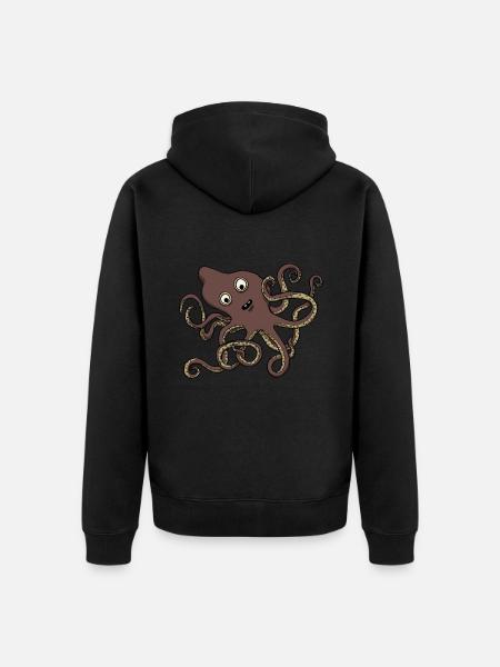 Brezelkraken - Unisex Premium Bio Zip Hoodie - Schwarz