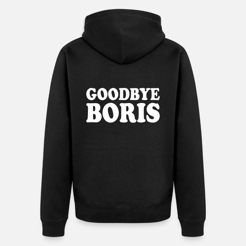 Goodbye boris - Unisex Premium Bio Zip Hoodie - Schwarz