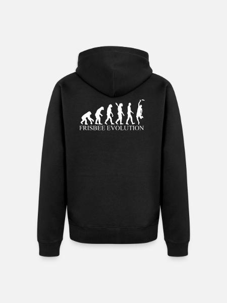 Frisbee evolution - Unisex Premium Organic Zip Hoodie - black