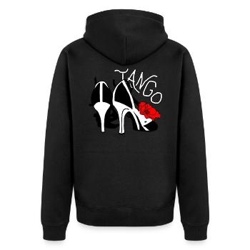 Tango - ma passion ! Danse ! Danse ! - Veste à capuche bio Premium Unisexe - noir - Dos - Nico (187cm)