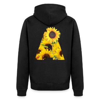 tournesol a - Veste à capuche bio Premium Unisexe - noir - Dos - Nico (187cm)