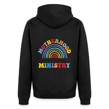 La maternité est mon ministère - Veste à capuche bio Premium Unisexe - noir - Dos - Nico (187cm)