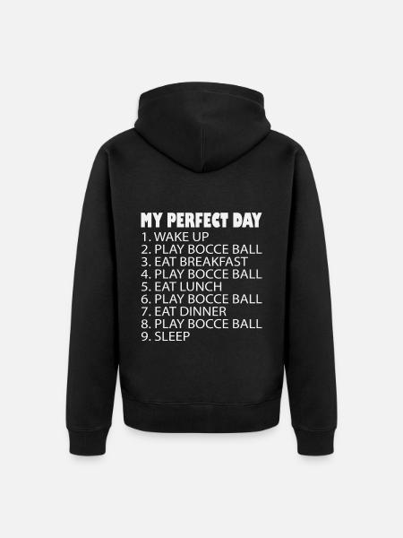 Bocce Ball Bocce Player - Unisex Premium Organic Zip Hoodie - black