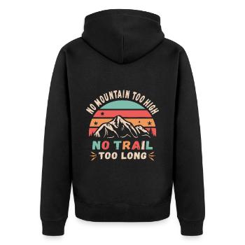 Pas de montagne trop haute, pas de chemin trop long - Veste à capuche bio Premium Unisexe - noir - Dos - Nico (187cm)