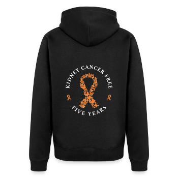 Cancer du rein sans cancer du rein pendant 5 ans - Veste à capuche bio Premium Unisexe - noir - Dos - Nico (187cm)