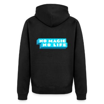 Pas de magie, pas de vie - Veste à capuche bio Premium Unisexe - noir - Dos - Nico (187cm)
