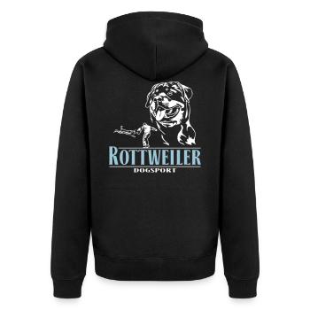 ROTTWEILER Dogsport Dogs Chien Wilsigns IGP - Veste à capuche bio Premium Unisexe - noir - Dos - Nico (187cm)