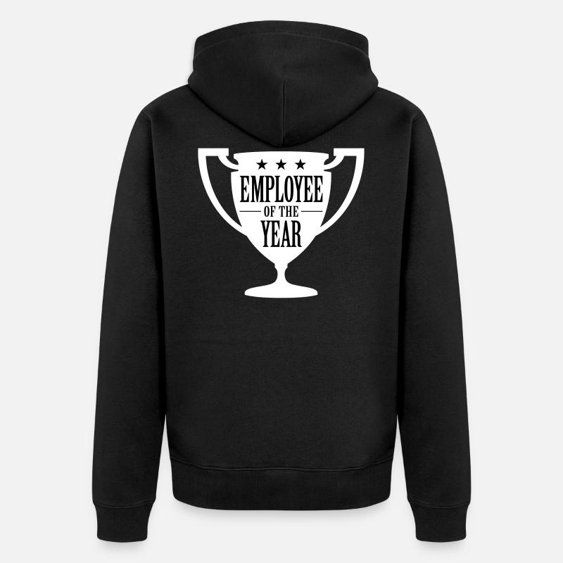 Mitarbeiter des Jahres! - Unisex Premium Bio Zip Hoodie - Schwarz