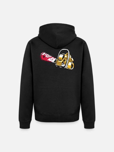 Chainsaw Partnershirt - Papa - Unisex Premium Organic Zip Hoodie - black