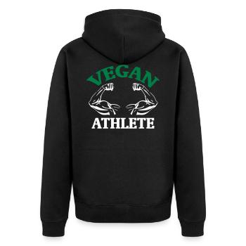 Athlète Vegan les végétariens Veggie cadeau - Veste à capuche bio Premium Unisexe - noir - Dos - Nico (187cm)