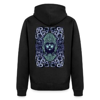 Garçon avec des cornes de Labirinth - Veste à capuche bio Premium Unisexe - noir - Dos - Nico (187cm)