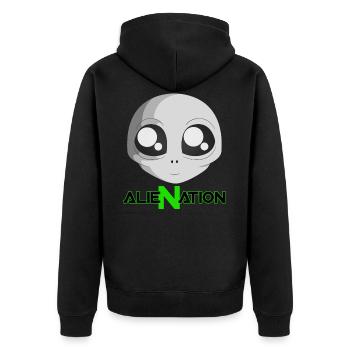 Aliénation - Veste à capuche bio Premium Unisexe - noir - Dos - Nico (187cm)