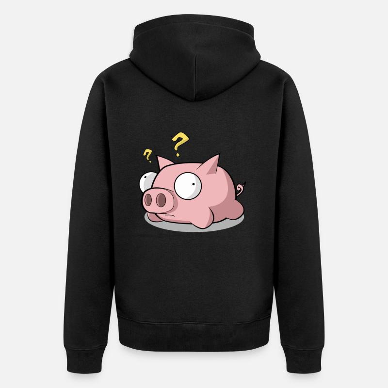 Porcins - Veste à capuche bio Premium Unisexe - noir