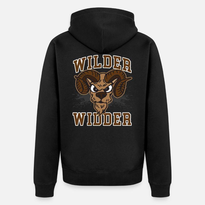 WILD WIDDER - Unisex Premium Organic Zip Hoodie - black