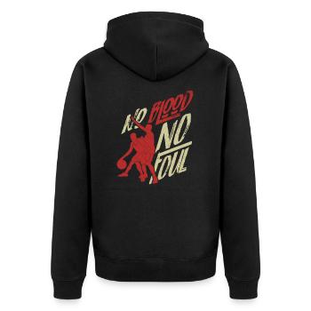 No Blood No Foul - Basketball Referee Dunk - Unisex Premium Organic Zip Hoodie - black - Back - Nico (187cm)
