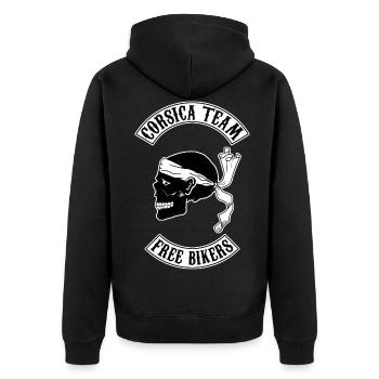 Corsica Skull Team - Veste à capuche bio Premium Unisexe - noir - Dos - Nico (187cm)
