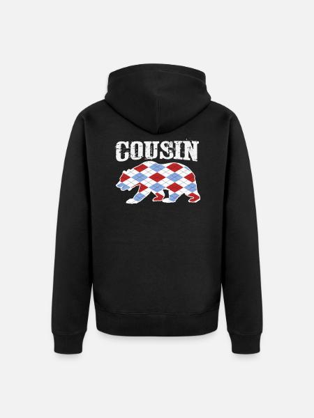 Cousin Tshirt Design - Unisex Premium Organic Zip Hoodie - black