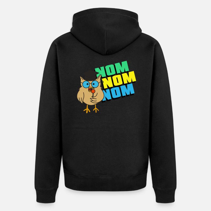 Nerd Owl Tshirt - Veste à capuche bio Premium Unisexe - noir