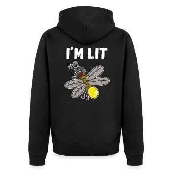 I'm Little Tshirt Design - Veste à capuche bio Premium Unisexe - noir - Dos - Nico (187cm)