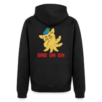 Das kleine aber entzückende Dumbo Octopus T-Shirt - Unisex Premium Bio Zip Hoodie - Schwarz - Hinten - Nico (187cm)