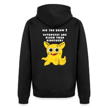 Das kleine aber entzückende Dumbo Octopus T-Shirt - Unisex Premium Bio Zip Hoodie - Schwarz - Hinten - Nico (187cm)